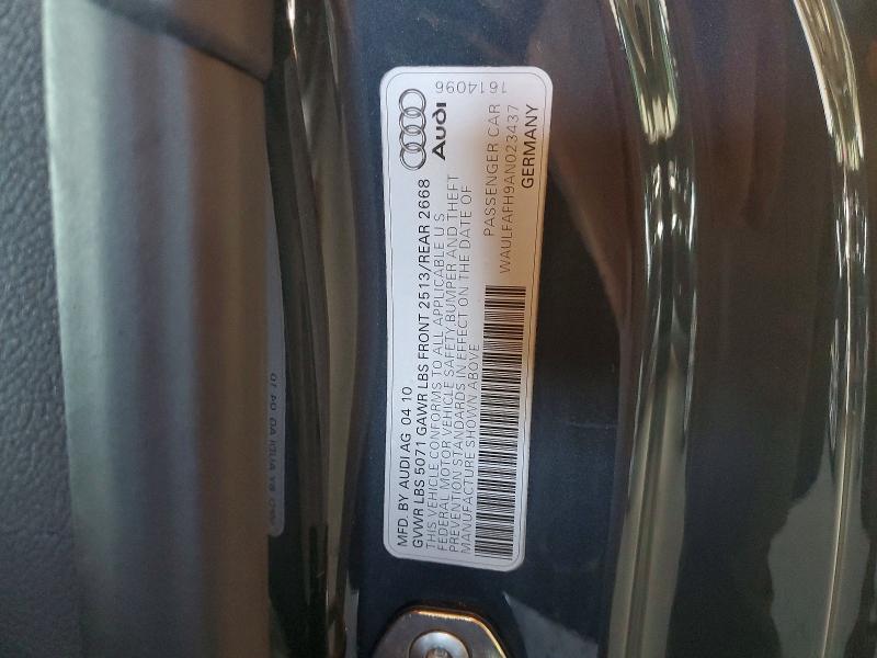 Продажа на аукционе авто 2010 Audi A5, vin: WAULFAFH9AN023437, номер лота: 41973786
