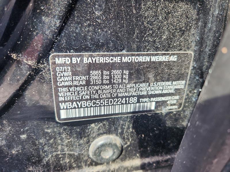 47960886 :رقم المزاد ، WBAYB6C55ED224188 vin ، 2014 Bmw 750 مزاد بيع