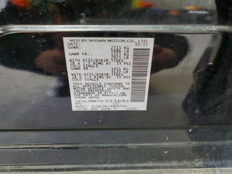 Aukcja sprzedaży 2015 Infiniti Qx60, vin: 5N1AL0MM7FC553692, numer aukcji: 47311426