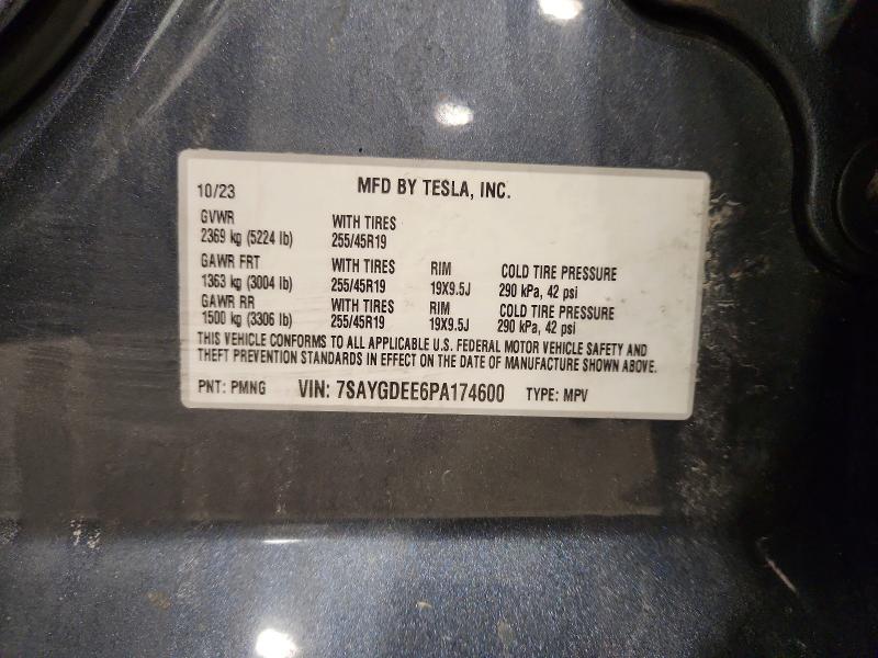 Aukcja sprzedaży 2023 Tesla Model Y, vin: 7SAYGDEE6PA174600, numer aukcji: 79882085