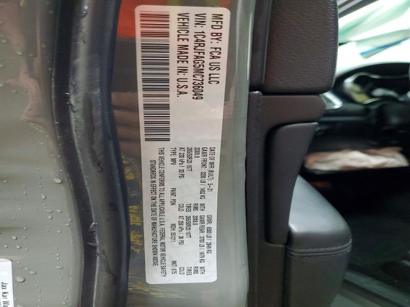 Aukcja sprzedaży 2021 Jeep Grand Cherokee, vin: 1C4RJFAG5MC736049, numer aukcji: 47776306