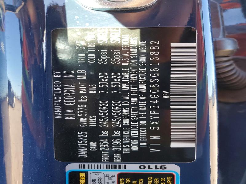 Продажа на аукционе авто 2025 Kia Telluride, vin: 5XYP34GC8SG613882, номер лота: 46033276