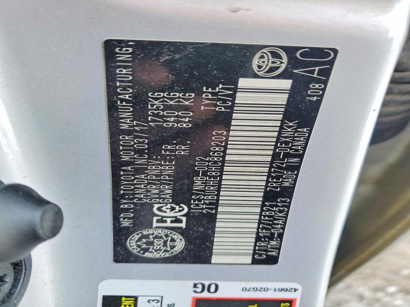 Aukcja sprzedaży 2017 Toyota Corolla, vin: 2T1BURHE8HC868203, numer aukcji: 47027026