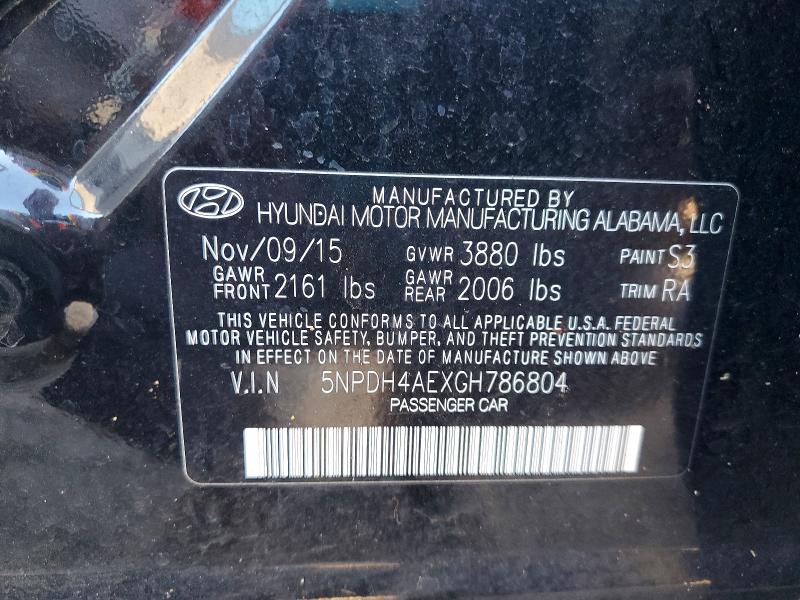 Aukcja sprzedaży 2016 Hyundai Elantra, vin: 5NPDH4AEXGH786804, numer aukcji: 47447046