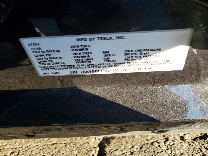 Aukcja sprzedaży 2024 Tesla Model Y, vin: 7SAYGDEE9RF152578, numer aukcji: 46871896
