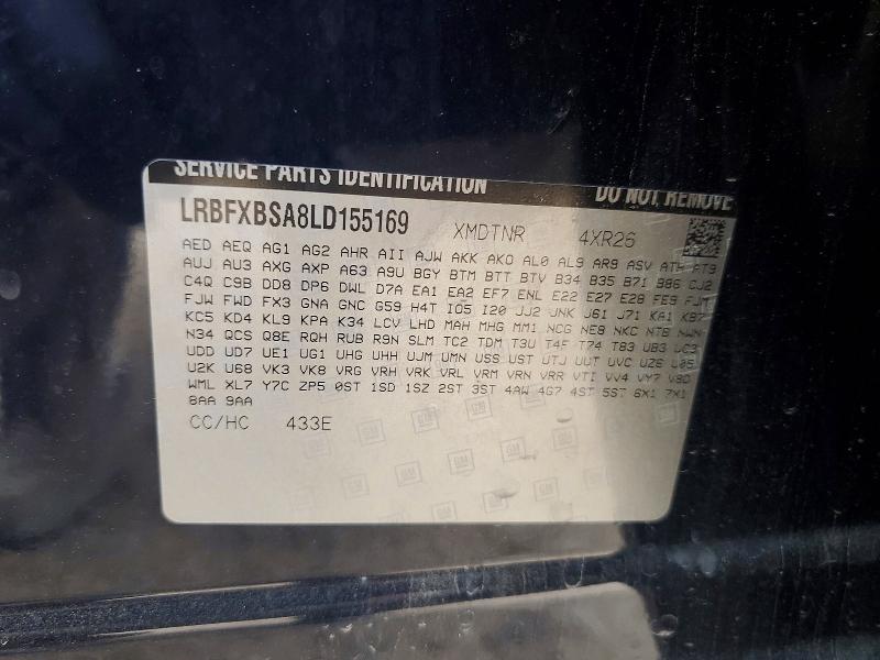 Продаж на аукціоні авто 2020 Buick Envision, vin: LRBFXBSA8LD155169, номер лоту: 48187466