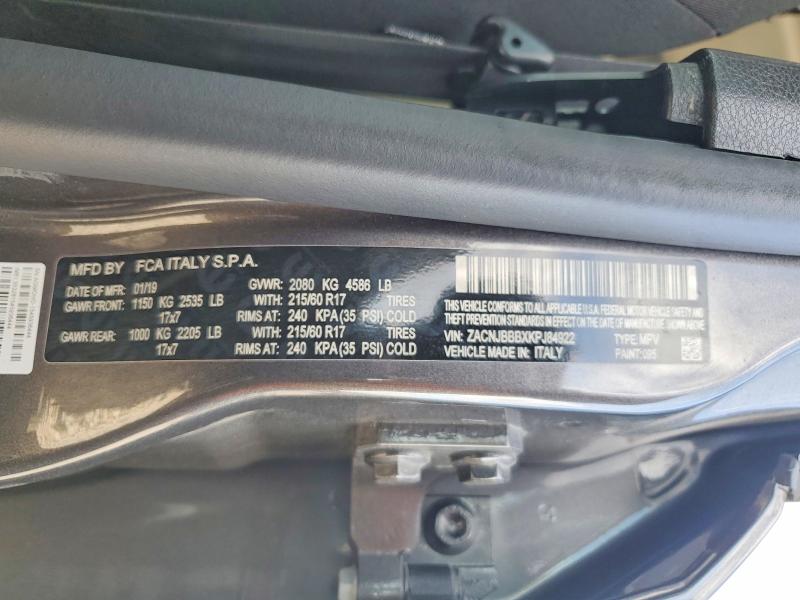 Продажа на аукционе авто 2019 Jeep Renegade, vin: ZACNJBBBXKPJ84922, номер лота: 42061146