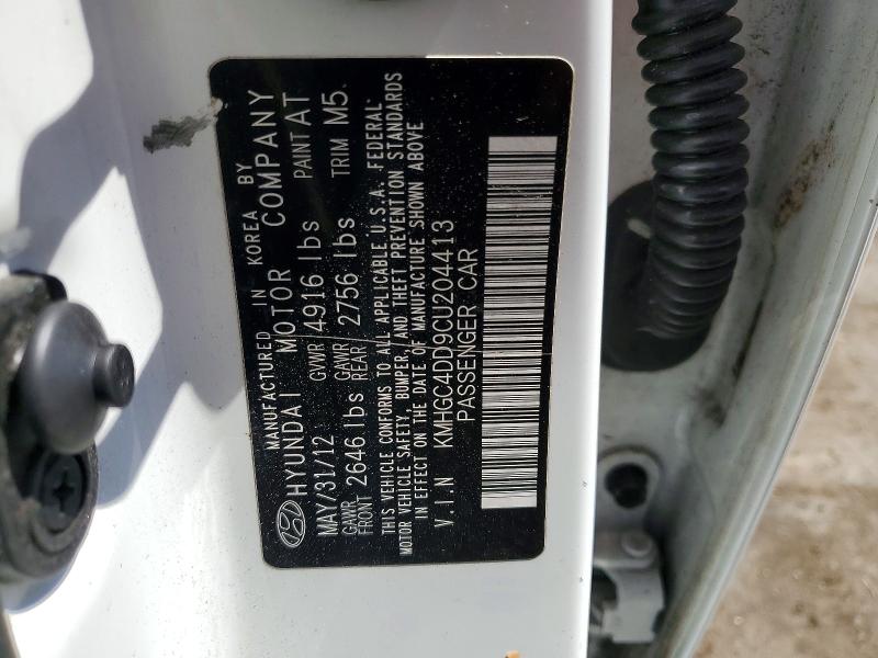 Продаж на аукціоні авто 2012 Hyundai Genesis, vin: KMHGC4DD9CU204413, номер лоту: 45850236