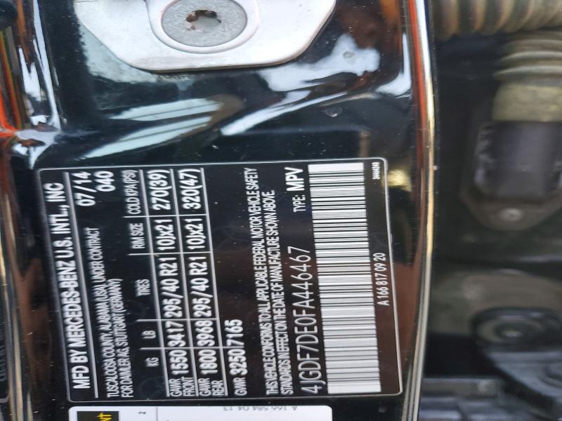 Aukcja sprzedaży 2015 Mercedes-benz Gl, vin: 4JGDF7DE0FA446467, numer aukcji: 47164926
