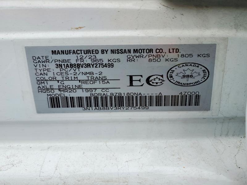 45520486 :رقم المزاد ، 3N1AB8BV3RY275499 vin ، 2024 Nissan Sentra مزاد بيع