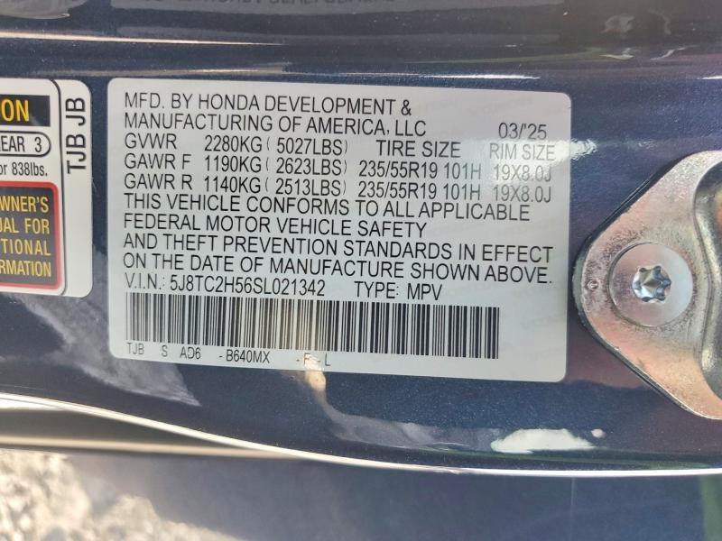 Aukcja sprzedaży 2025 Acura Rdx, vin: 5J8TC2H56SL021342, numer aukcji: 79312935