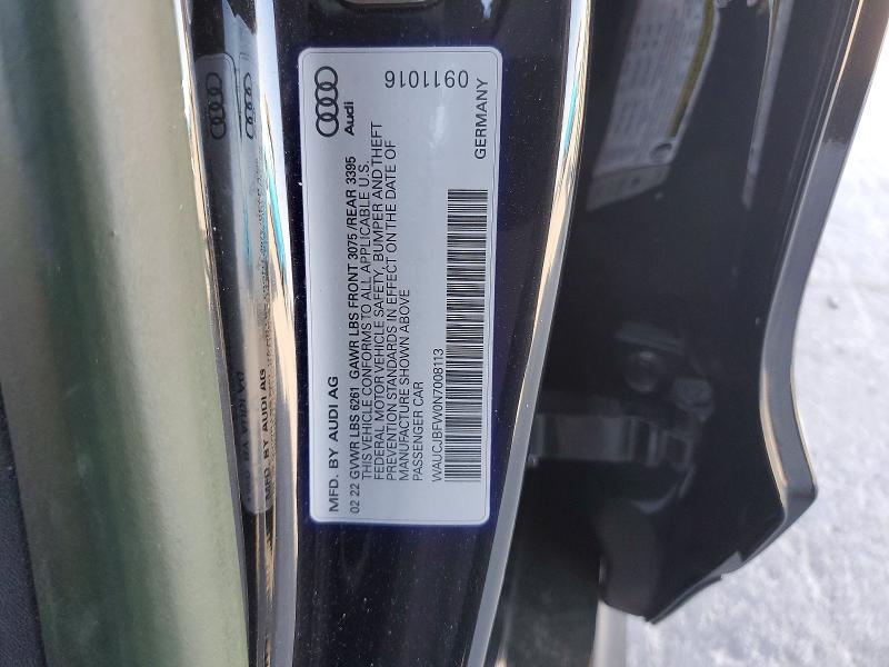 48066466 :رقم المزاد ، WAUCJBFW0N7008113 vin ، 2022 Audi E-tron Gt مزاد بيع