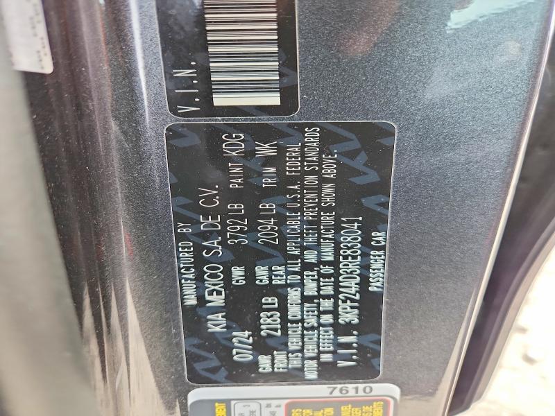 Aukcja sprzedaży 2024 Kia Forte, vin: 3KPF24AD3RE838041, numer aukcji: 47801256