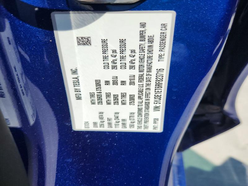 47114836 :رقم المزاد ، 5YJ3E1ET6RF823716 vin ، 2024 Tesla Model 3 مزاد بيع
