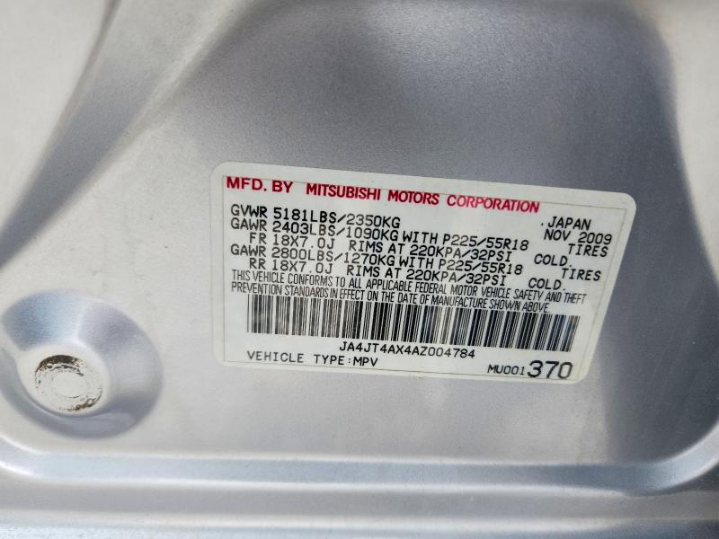 Продаж на аукціоні авто 2010 Mitsubishi Outlander, vin: JA4JT4AX4AZ004784, номер лоту: 46083066