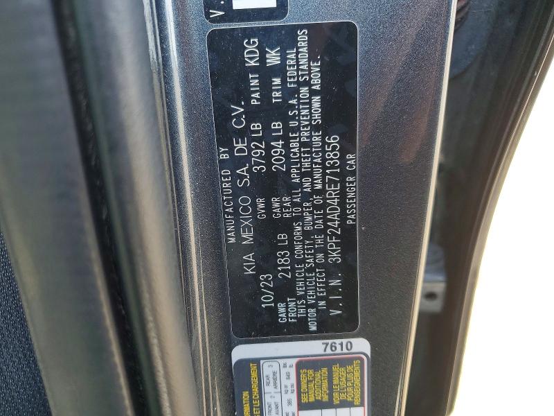 Aukcja sprzedaży 2024 Kia Forte, vin: 3KPF24AD4RE713856, numer aukcji: 79683875