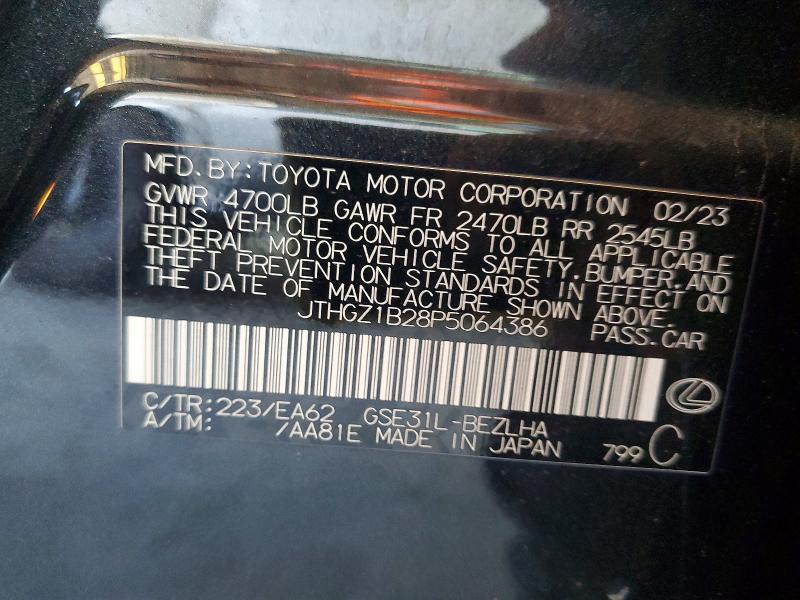 Продаж на аукціоні авто 2023 Lexus Is 350, vin: JTHGZ1B28P5064386, номер лоту: 47289436