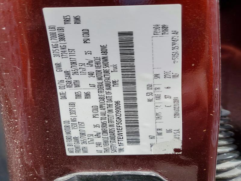 Aukcja sprzedaży 2016 Ford F150, vin: 1FTEW1EF5GKD90096, numer aukcji: 45540006