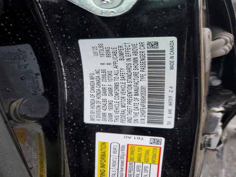 Продаж на аукціоні авто 2025 Honda Civic, vin: 2HGFE4F89SH350081, номер лоту: 48282586