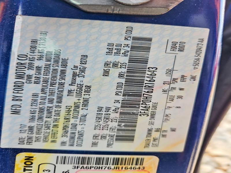 2018 Ford Fusion მანქანა იყიდება აუქციონზე, vin: 3FA6P0H76JR164643, აუქციონის ნომერი: 79212165