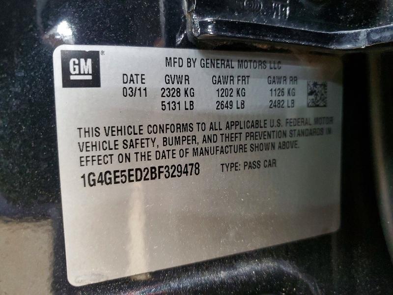 Aukcja sprzedaży 2011 Buick Lacrosse, vin: 1G4GE5ED2BF329478, numer aukcji: 46937426