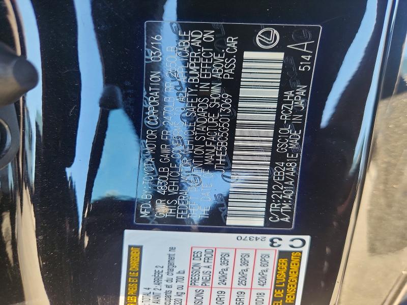 Aukcja sprzedaży 2016 Lexus Rc 350, vin: JTHHE5BC5G5013069, numer aukcji: 46956456