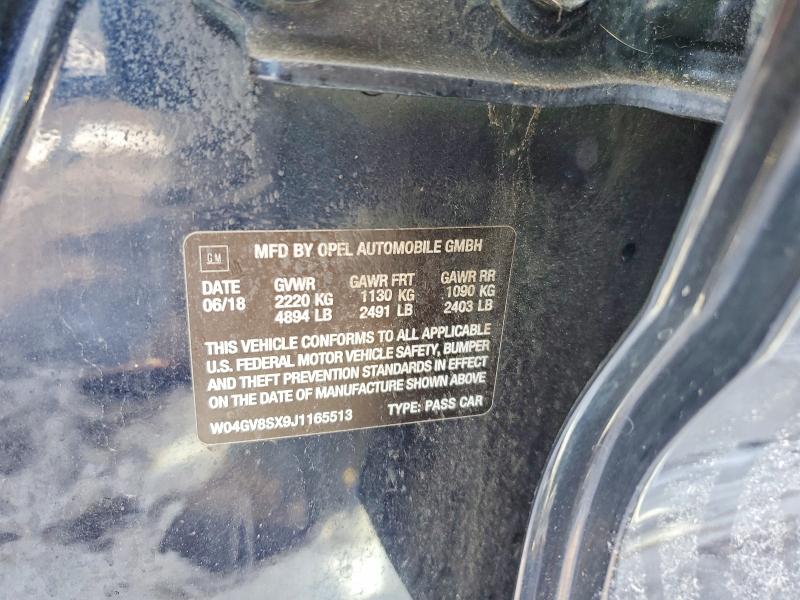 2018 Buick Regal Tourx მანქანა იყიდება აუქციონზე, vin: W04GV8SX9J1165513, აუქციონის ნომერი: 46464486