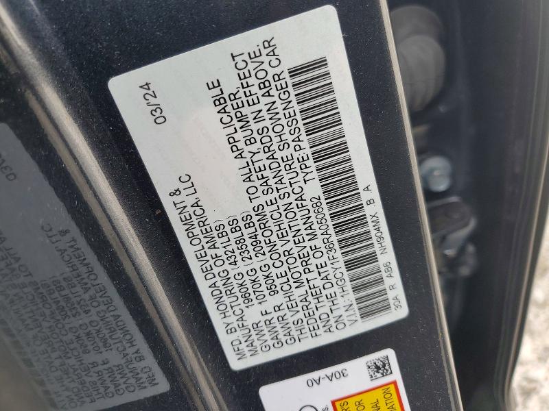 Продажа на аукционе авто 2024 Honda Accord, vin: 1HGCY1F36RA050682, номер лота: 79487075