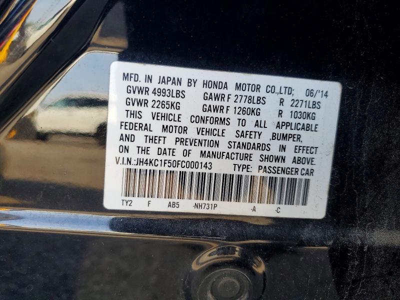 Продаж на аукціоні авто 2015 Acura Rlx, vin: JH4KC1F50FC000143, номер лоту: 79495825