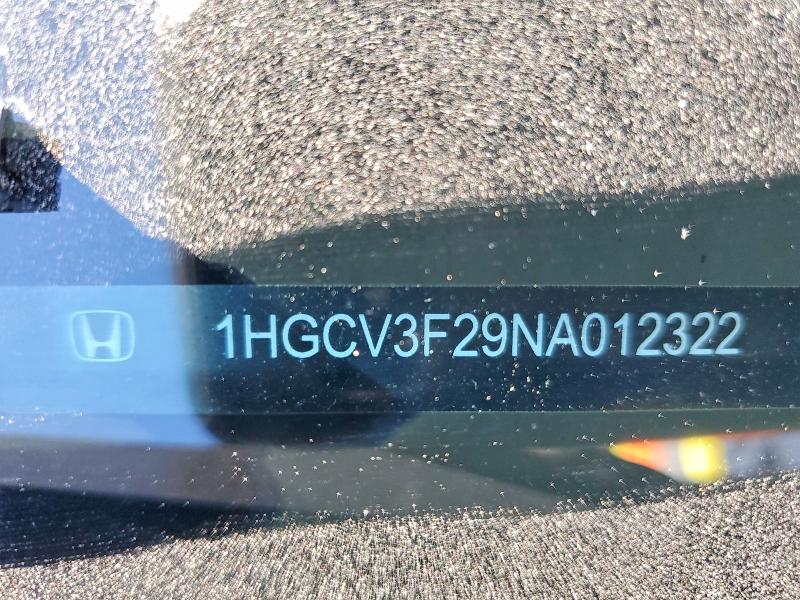 Продаж на аукціоні авто 2022 Honda Accord, vin: 1HGCV3F29NA012322, номер лоту: 46631076