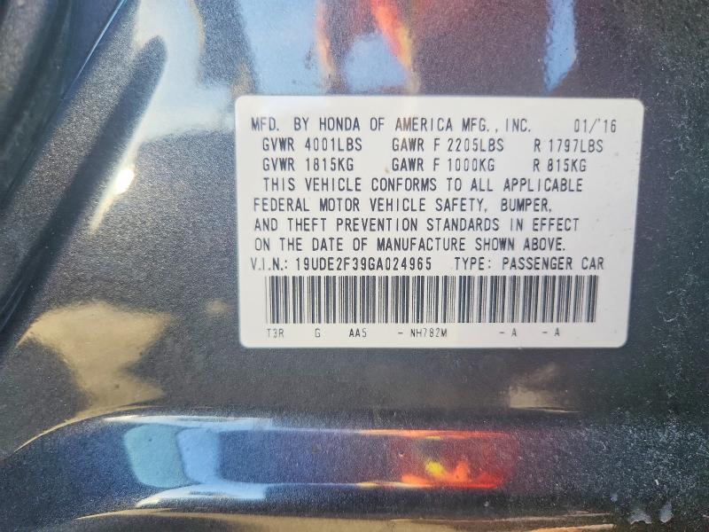47064586 :رقم المزاد ، 19UDE2F39GA024965 vin ، 2016 Acura Ilx مزاد بيع