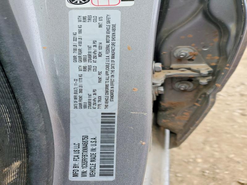 Aukcja sprzedaży 2022 Ram 1500, vin: 1C6SRFBTXNN468750, numer aukcji: 41594936