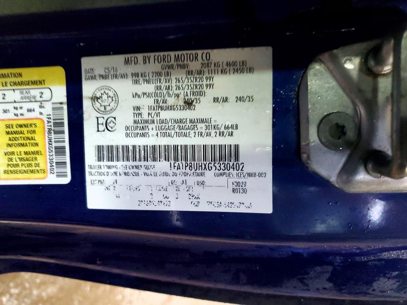 Aukcja sprzedaży 2016 Ford Mustang, vin: 1FATP8UHXG5330402, numer aukcji: 45549436