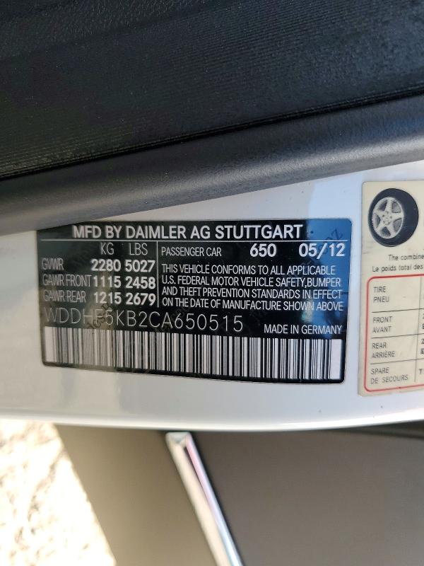 Продажа на аукционе авто 2012 Mercedes-benz E, vin: WDDHF5KB2CA650515, номер лота: 47121356