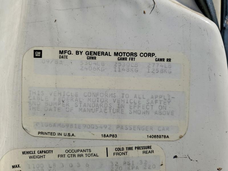 Aukcja sprzedaży 1984 Cadillac Deville, vin: 1G6AM6981E9005492, numer aukcji: 45696096