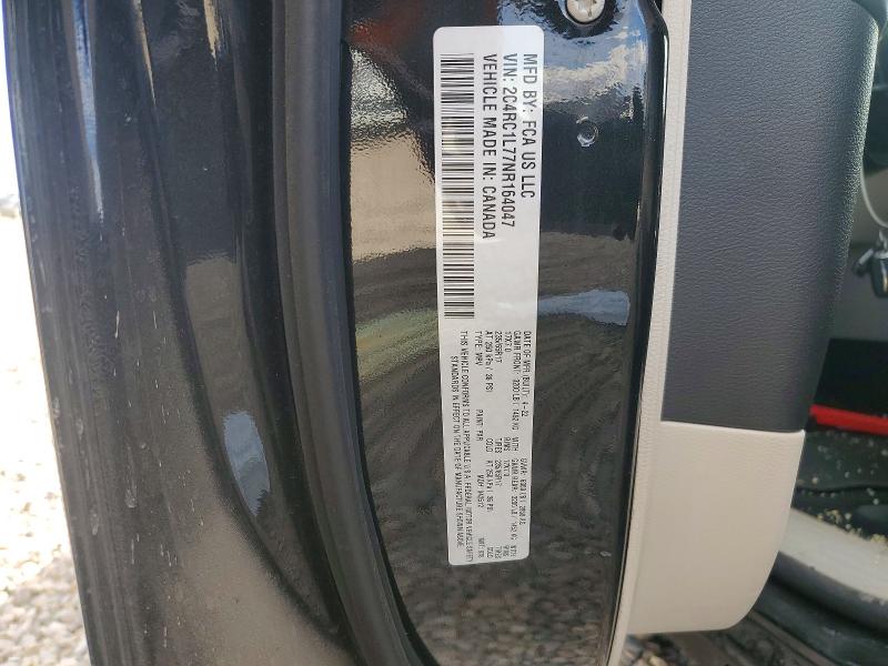 41746706 :رقم المزاد ، 2C4RC1L77NR164047 vin ، 2022 Chrysler Pacifica مزاد بيع
