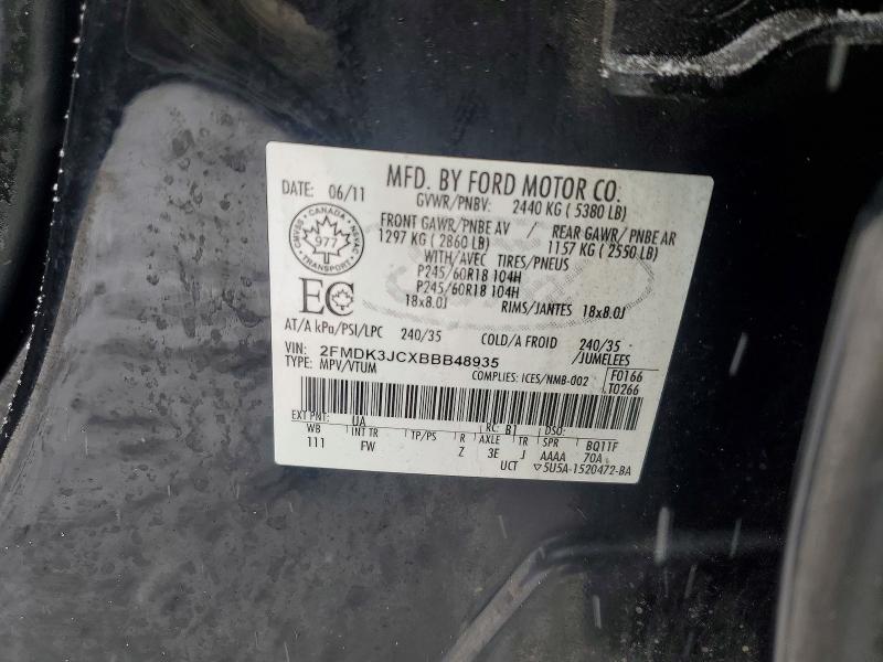 Продажа на аукционе авто 2011 Ford Edge, vin: 2FMDK3JCXBBB48935, номер лота: 45925866