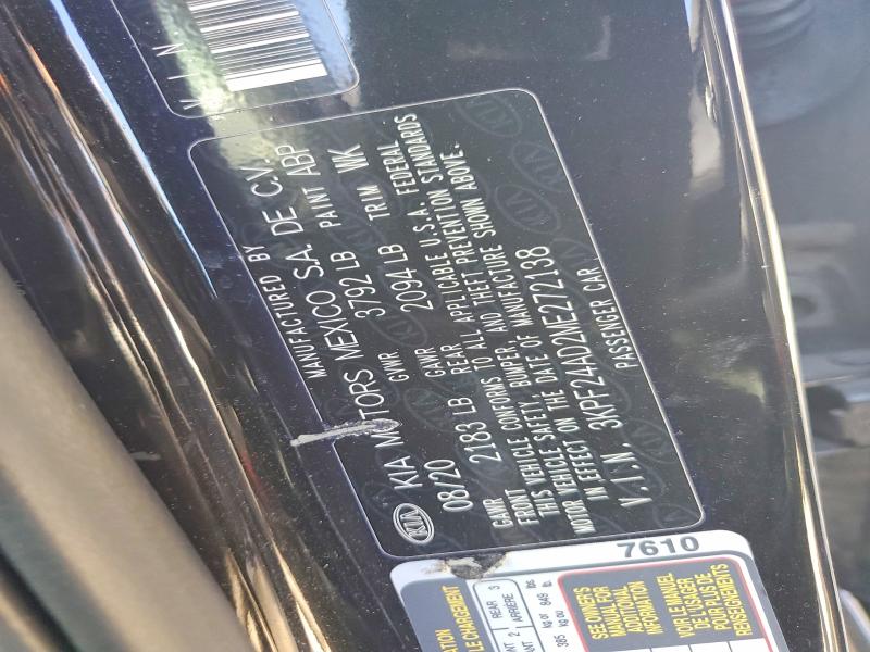 Продаж на аукціоні авто 2021 Kia Forte, vin: 3KPF24AD2ME272138, номер лоту: 46862756