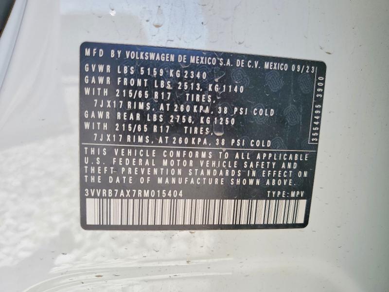 Aukcja sprzedaży 2024 Volkswagen Tiguan, vin: 3VVRB7AX7RM015404, numer aukcji: 47798236