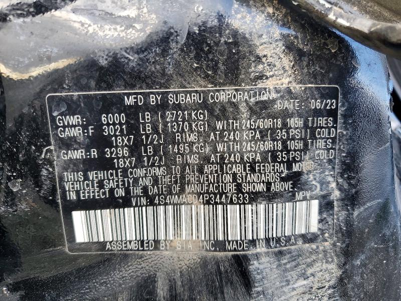 Продажа на аукционе авто 2023 Subaru Ascent, vin: 4S4WMACD4P3447633, номер лота: 79980865