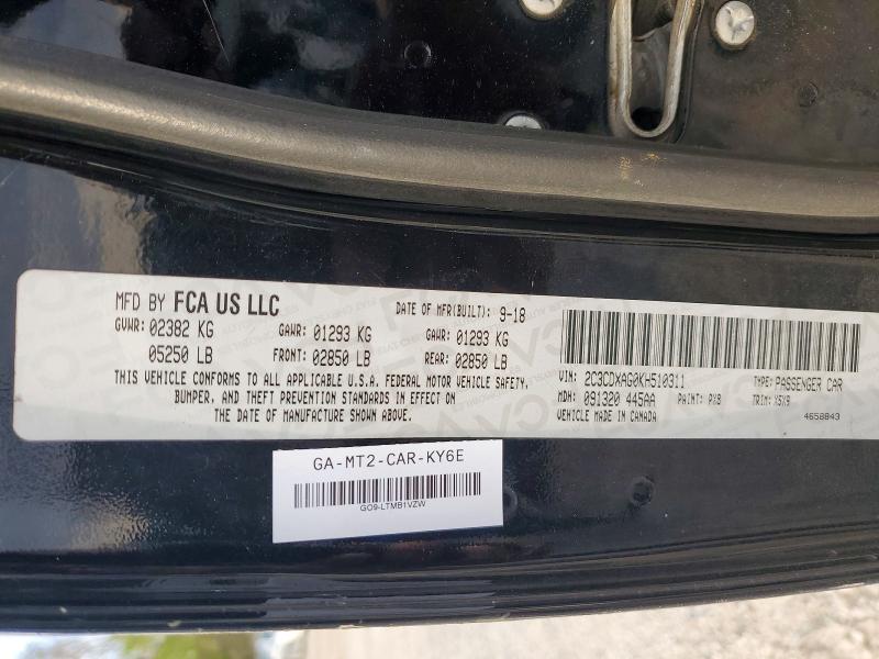 Aukcja sprzedaży 2019 Dodge Charger, vin: 2C3CDXAG0KH510311, numer aukcji: 47478816