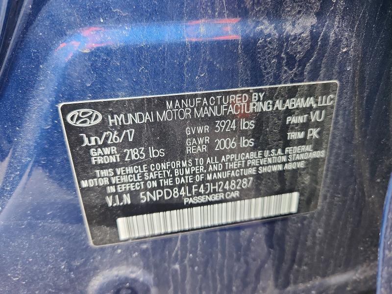 Aukcja sprzedaży 2018 Hyundai Elantra, vin: 5NPD84LF4JH248287, numer aukcji: 47059116