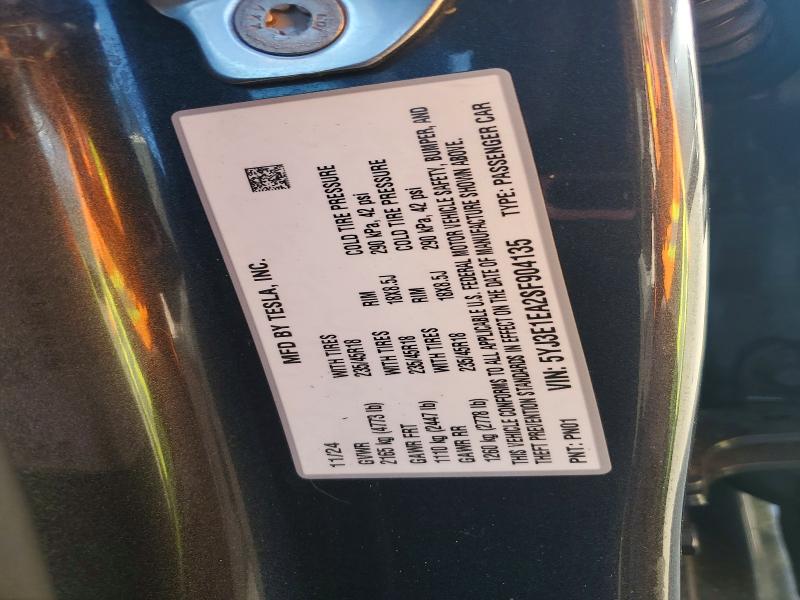 Aukcja sprzedaży 2025 Tesla Model 3, vin: 5YJ3E1EA2SF904135, numer aukcji: 46803806