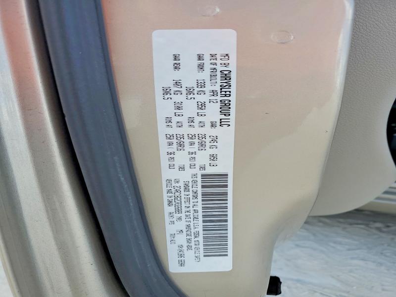 Продажа на аукционе авто 2012 Chrysler Town & Country, vin: 2C4RC1BG2CR326889, номер лота: 79725225