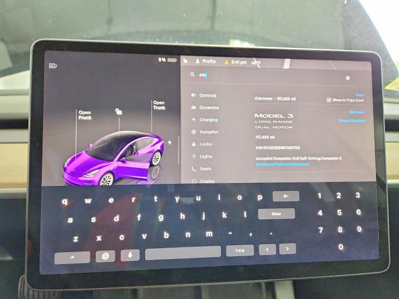 Продаж на аукціоні авто 2022 Tesla Model 3, vin: 5YJ3E1EB1NF289753, номер лоту: 47229756