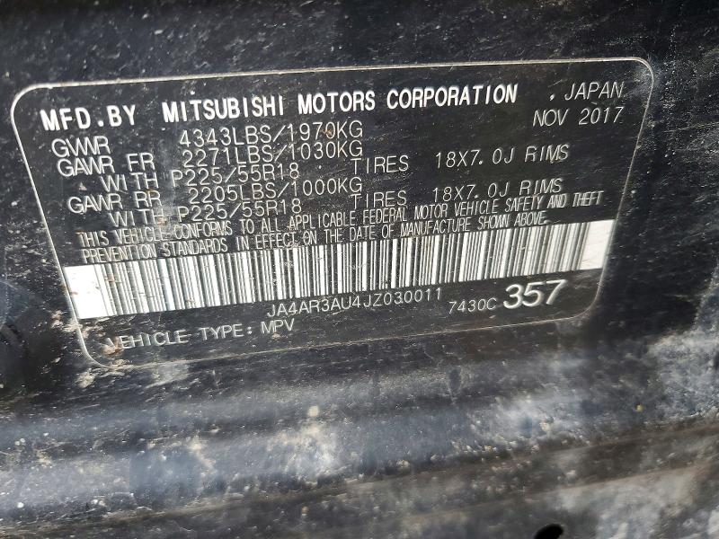 Продаж на аукціоні авто 2018 Mitsubishi Outlander Sport, vin: JA4AR3AU4JZ030011, номер лоту: 41745996