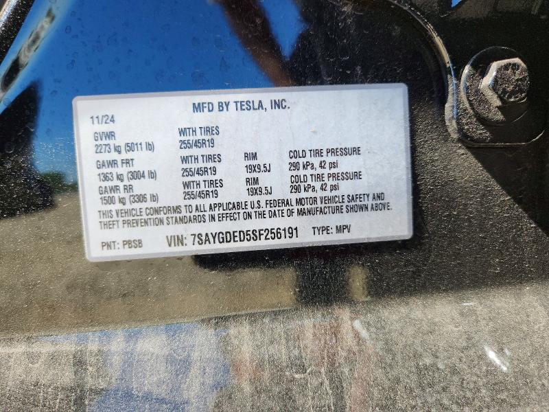 Продажа на аукционе авто 2025 Tesla Model Y, vin: 7SAYGDED5SF256191, номер лота: 46815596