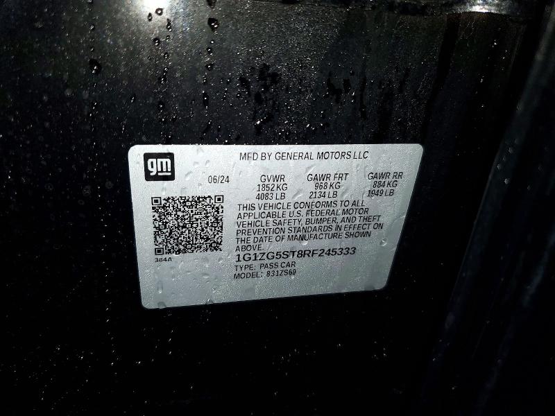 45659236 :رقم المزاد ، 1G1ZG5ST8RF245333 vin ، 2024 Chevrolet Malibu مزاد بيع