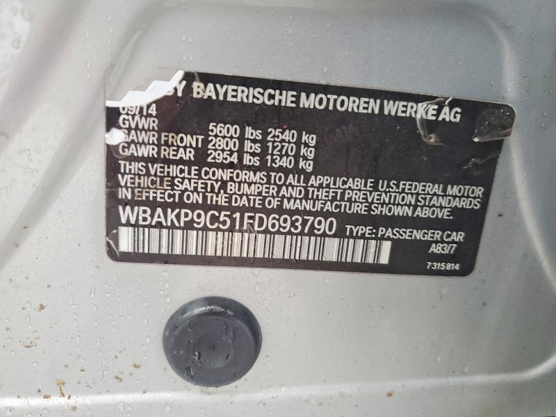 41694216 :رقم المزاد ، WBAKP9C51FD693790 vin ، 2015 Bmw 550 مزاد بيع