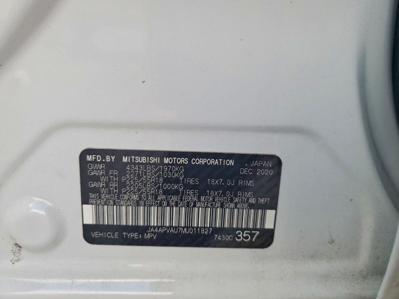 Aukcja sprzedaży 2021 Mitsubishi Outlander Sport, vin: JA4APVAU7MU011827, numer aukcji: 79187505